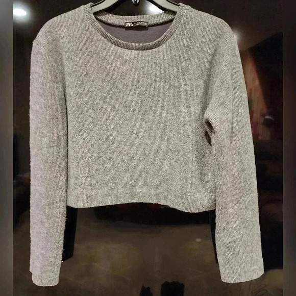 Zara Cropped Knit Sweater Small T!88 5.5 - Picture 1 of 5